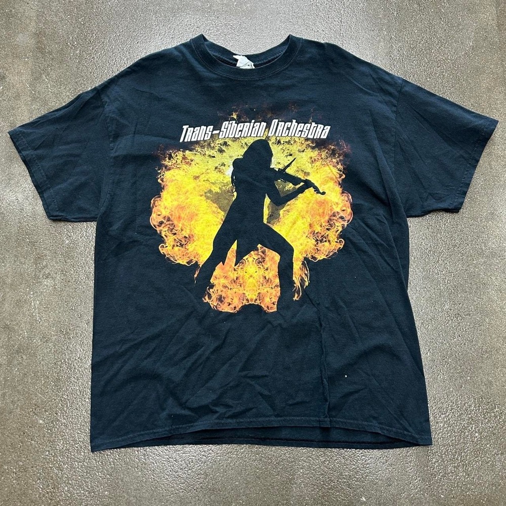 Vintage Trans-Siberian Orchestra Gildan Heavy Cotton Size XL Black Tee